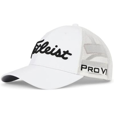 Titleist Tour Performance Mesh Cap 2025 - Hvit/Sort - Kopp Titleist Tour Performance Mesh Cap 2025 - Hvit/Sort - Kopp