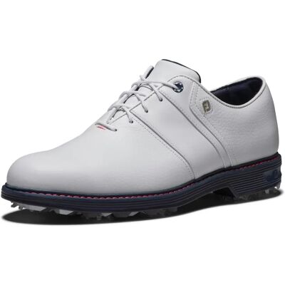 Chaussures de golf FootJoy Premiere Series Packard - Blanc/Rose/Navy - Publicité Chaussures de golf FootJoy Premiere Series Packard - Blanc/Rose/Navy - Publicité