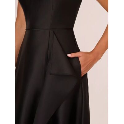 Adrianna Papell Schwarz Mikado Kleid - Kleid Adrianna Papell Schwarz Mikado Kleid - Kleid