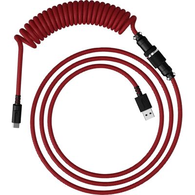 HyperX USB-C Spiral-Verbindungskabel Rot-Schwarz - Kabel HyperX USB-C Spiral-Verbindungskabel Rot-Schwarz - Kabel