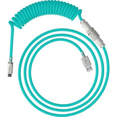 HyperX USB-C Spiral-Verbindungskabel Hellgrün-Weiß - USB Kabel HyperX USB-C Spiral-Verbindungskabel Hellgrün-Weiß - USB Kabel