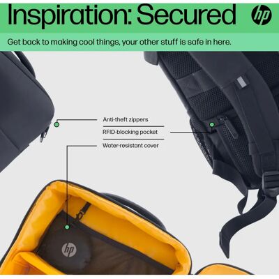 HP 16,1-Zoll Laptoprucksack - Reisetasche, Wasserfest HP 16,1-Zoll Laptoprucksack - Reisetasche, Wasserfest