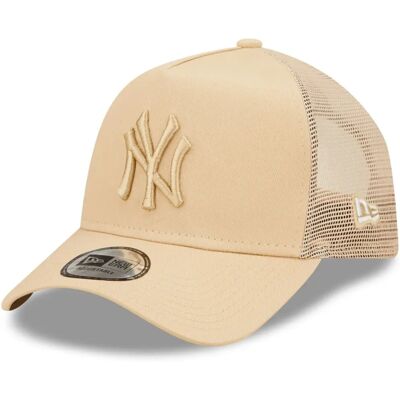 Boné Yankees Bege da New Era - Trucker em Rede Ajustável Boné Yankees Bege da New Era - Trucker em Rede Ajustável