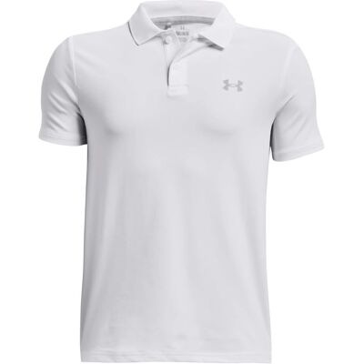 Under Armour Pojkar Presterande Polo - Vit/Grå - Poloshirt Under Armour Pojkar Presterande Polo - Vit/Grå - Poloshirt