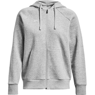 Hanorac cu glugă Under Armour Rival Fleece - Femei Gri Deschis Heather / Alb Hanorac cu glugă Under Armour Rival Fleece - Femei Gri Deschis Heather / Alb