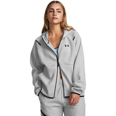 Under Armour Unstoppable Fleece Hoodie - Grau / Schwarz - Damen Under Armour Unstoppable Fleece Hoodie - Grau / Schwarz - Damen