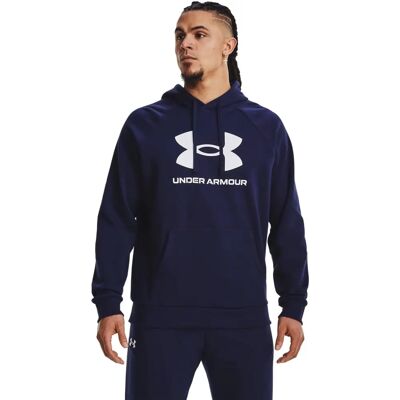 Bluza z kapturem Under Armour Rival Fleece Logo - granatowa/biała Bluza z kapturem Under Armour Rival Fleece Logo - granatowa/biała