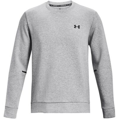 Under Armour Unstoppable Fleece Crew Grå / Svart L - Tröja Under Armour Unstoppable Fleece Crew Grå / Svart L - Tröja