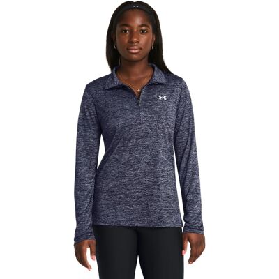 Under Armour Dames Tech 1/2 Zip Twist Trainingstop - Marineblauw - Maat S Under Armour Dames Tech 1/2 Zip Twist Trainingstop - Marineblauw - Maat S