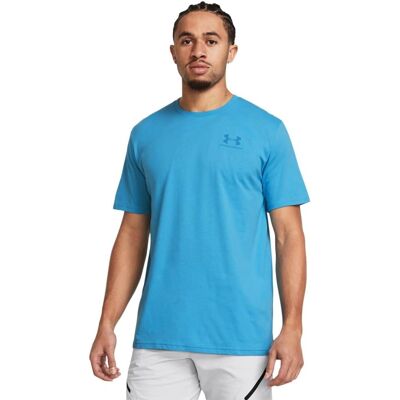 Koszulka Under Armour K15775 Niebieski Topaz/Capri - Styl Sportowy - Mężczyzna Koszulka Under Armour K15775 Niebieski Topaz/Capri - Styl Sportowy - Mężczyzna