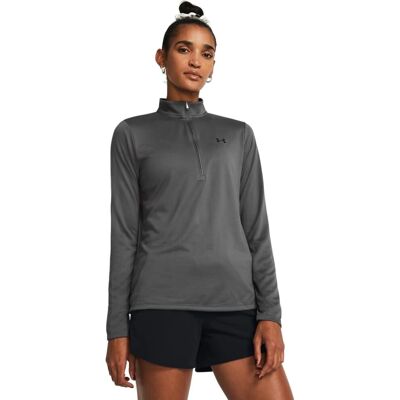 Dam Under Armour Tech ½ dragkedja Grå Svart Lagershirt - T-shirt Dam Under Armour Tech ½ dragkedja Grå Svart Lagershirt - T-shirt