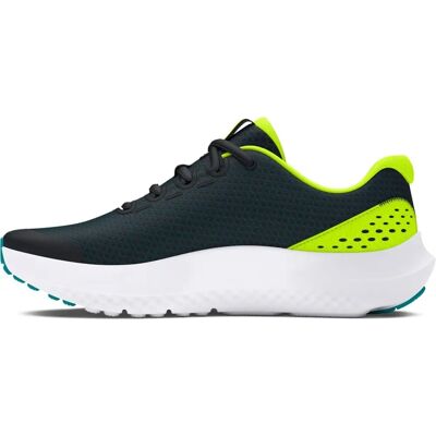 Baskets Under Armour Surge 4 pour jeunes - Noir/Bleu/Vert - Enfants Baskets Under Armour Surge 4 pour jeunes - Noir/Bleu/Vert - Enfants