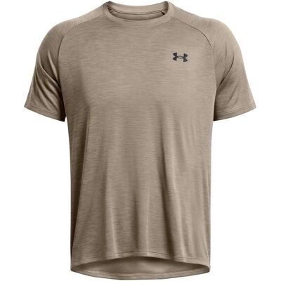 Under Armour Tech Textured Taupe M - T-shirt - Publicité Under Armour Tech Textured Taupe M - T-shirt - Publicité