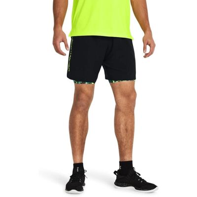 Shorts tecnici da uomo Under Armour - Nero/Giallo Shorts tecnici da uomo Under Armour - Nero/Giallo