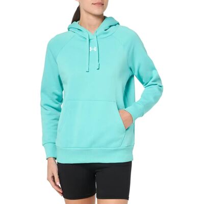 Bluza z kapturem Under Armour Rival Fleece - Kobieta - Niebieska, Turkusowa, Biała Bluza z kapturem Under Armour Rival Fleece - Kobieta - Niebieska, Turkusowa, Biała