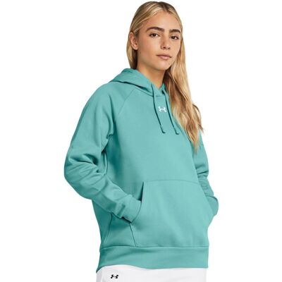 Under Armour Rival Fleece Hoodie Turkus / Biały L - Bluza Under Armour Rival Fleece Hoodie Turkus / Biały L - Bluza