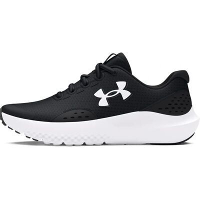 Under Armour Youths Surge 4 Turnschuhe - Schwarz/Weiß - Unterstützung, Komfort, Mesh Under Armour Youths Surge 4 Turnschuhe - Schwarz/Weiß - Unterstützung, Komfort, Mesh