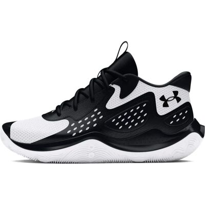 Chaussures de basketball Under Armour Jet '23 Noir / Blanc / Noir - Chaussures de basketball - Publicité Chaussures de basketball Under Armour Jet '23 Noir / Blanc / Noir - Chaussures de basketball - Publicité