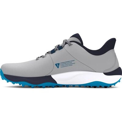 Under Armour Drive Pro Golfschuhe - Breit, Grau/Capri/Navy - Herren Under Armour Drive Pro Golfschuhe - Breit, Grau/Capri/Navy - Herren
