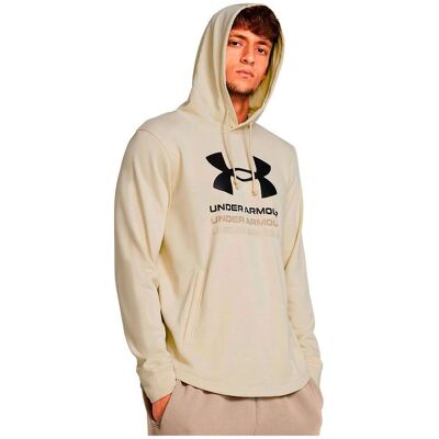 Sudadera con Capucha Under Armour Rival Terry Graphic - Hombre - Silt / Negro Sudadera con Capucha Under Armour Rival Terry Graphic - Hombre - Silt / Negro