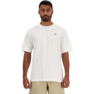New Balance MT41509 Baumwoll Weiß T-Shirt - T-Shirt New Balance MT41509 Baumwoll Weiß T-Shirt - T-Shirt