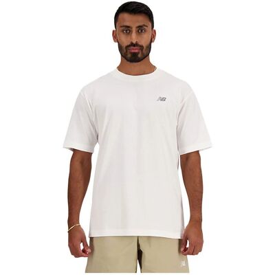 New Balance MT41509 Weiße Baumwoll-T-Shirt - T-Shirt New Balance MT41509 Weiße Baumwoll-T-Shirt - T-Shirt