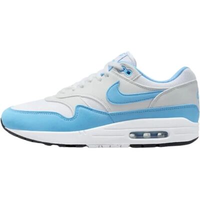 Nike Air Max 1 Hvid/Universitetsblå - Sneakers Nike Air Max 1 Hvid/Universitetsblå - Sneakers