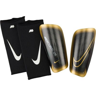 Nike Mercurial Lite ochraniacze goleni - Czarny/Złoty - M - Ochraniacze goleni Nike Mercurial Lite ochraniacze goleni - Czarny/Złoty - M - Ochraniacze goleni