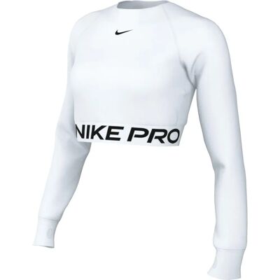 Nike Pro 365 Dri-Fit Cropped Long-Sleeve Top - wit/zwart - T-Shirt Nike Pro 365 Dri-Fit Cropped Long-Sleeve Top - wit/zwart - T-Shirt