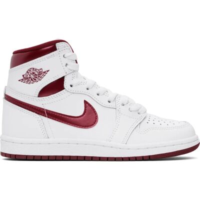 Nike Jordan White & Burgundy Air Jordan 1 High '85 Sneakers - US 6 Kvinder / US 4.5 Mænd Nike Jordan White & Burgundy Air Jordan 1 High '85 Sneakers - US 6 Kvinder / US 4.5 Mænd