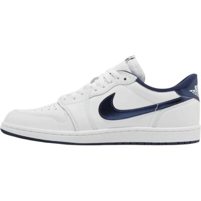Nike Jordan Hvid & Marine Air Jordan 1 Low Sneakers - Sneakers Nike Jordan Hvid & Marine Air Jordan 1 Low Sneakers - Sneakers