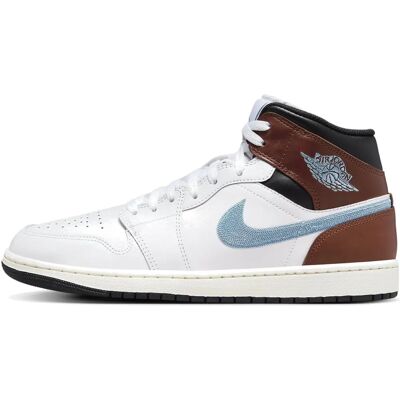 Nike Air Jordan 1 Mid SE Cuir Blanc - Baskets - Publicité Nike Air Jordan 1 Mid SE Cuir Blanc - Baskets - Publicité