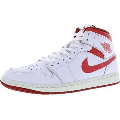 Nike Air Jordan 1 Mid SE Weiß/Lobster-Düne Rot-Sail - Turnschuhe Nike Air Jordan 1 Mid SE Weiß/Lobster-Düne Rot-Sail - Turnschuhe