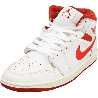 Nike Air Jordan 1 Mid SE Biało/Lobster-Duna Czerwony-Sail Buty - Buty Nike Air Jordan 1 Mid SE Biało/Lobster-Duna Czerwony-Sail Buty - Buty