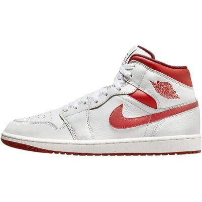 Nike Air Jordan 1 Mid SE Weiß/Lobster-Düne Rot-Segel - Sneakers Nike Air Jordan 1 Mid SE Weiß/Lobster-Düne Rot-Segel - Sneakers