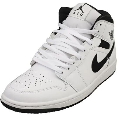 Nike Air Jordan 1 Mid Weiß/Schwarz Turnschuhe - Sneakers Nike Air Jordan 1 Mid Weiß/Schwarz Turnschuhe - Sneakers