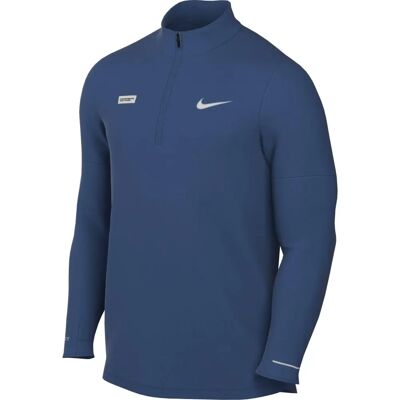Nike Element Flash XL Blau Reflektives Silber Langarm Laufshirt Nike Element Flash XL Blau Reflektives Silber Langarm Laufshirt