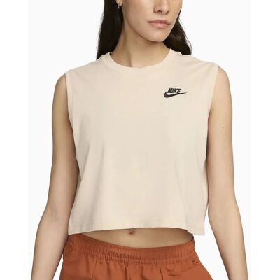 Camiseta de manga corta beige Nike para mujer Camiseta de manga corta beige Nike para mujer