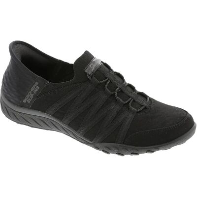Skechers czarne szerokie buty sportowe - Breathe-Easy Roll-With-Me Skechers czarne szerokie buty sportowe - Breathe-Easy Roll-With-Me