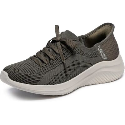 Skechers Ultra Flex 3.0 Brilliant Path Olive Trainers - Casual Skechers Ultra Flex 3.0 Brilliant Path Olive Trainers - Casual