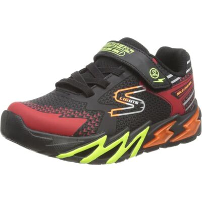 Skechers Barn Ljusande Skor - Svart Röd Skechers Barn Ljusande Skor - Svart Röd