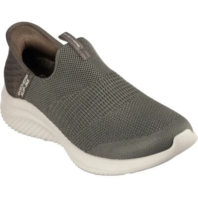 Sneaker Slip-On SKECHERS Ultra Flex 3.0 Cozy Streak Verde Oliva Donna Sneaker Slip-On SKECHERS Ultra Flex 3.0 Cozy Streak Verde Oliva Donna