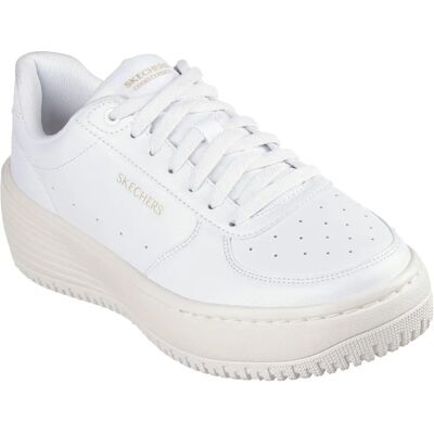 Skechers Grand 92 - Be Lifted Witte/Natuurlijke Casual Lederen-Look Sneakers - Vrouwen Skechers Grand 92 - Be Lifted Witte/Natuurlijke Casual Lederen-Look Sneakers - Vrouwen