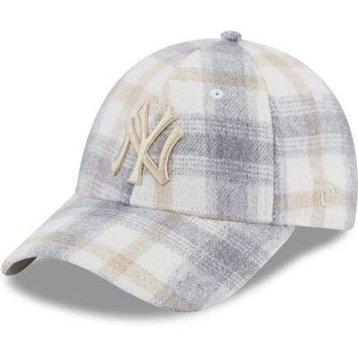 Chapéu Feminino New Era 9Forty - Xadrez NY Yankees Cinza Chapéu Feminino New Era 9Forty - Xadrez NY Yankees Cinza