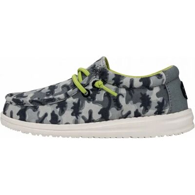 Hey Dude Wally Jugend Camodino - Graue Sneakers für Jungen Hey Dude Wally Jugend Camodino - Graue Sneakers für Jungen