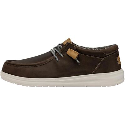 Hey Dude - Wally Grip Craft Leather - Marron - Shoes - Publicité Hey Dude - Wally Grip Craft Leather - Marron - Shoes - Publicité