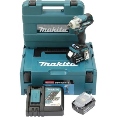 Makita DTW300TJX7 Llave de impacto - 18V, Incluye baterías y cargador Makita DTW300TJX7 Llave de impacto - 18V, Incluye baterías y cargador