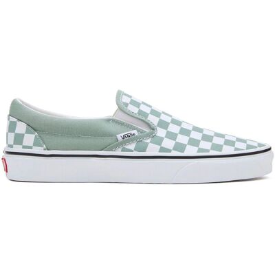 Vans Chaussures Slip-On Classiques Vert - Baskets - Publicité Vans Chaussures Slip-On Classiques Vert - Baskets - Publicité