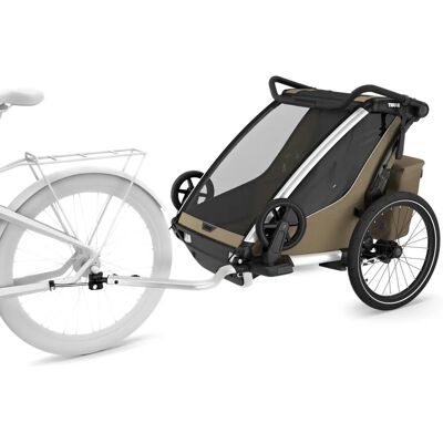 Thule Cross 2 Double - Barncykelvagn - Olivgrön Thule Cross 2 Double - Barncykelvagn - Olivgrön