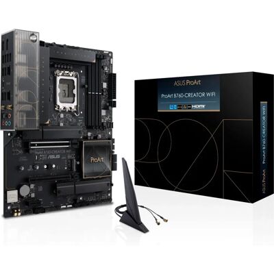 ASUS ProArt B760-Creator WiFi Motherboard - Support for Intel 13th/12th Gen, DDR5, WiFi 6 ASUS ProArt B760-Creator WiFi Motherboard - Support for Intel 13th/12th Gen, DDR5, WiFi 6